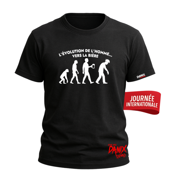 Tshirt L'évolution de l’homme vers la bière [DANIX CENSORED]